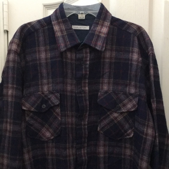 MEN’S Halston wool shirt large - Picture 2 of 11